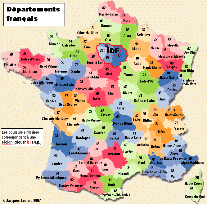 departements francais